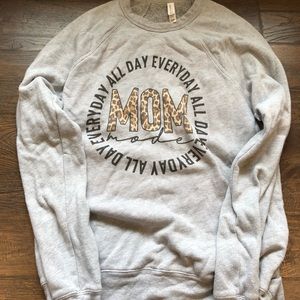 Mom life crew neck sweatshirt